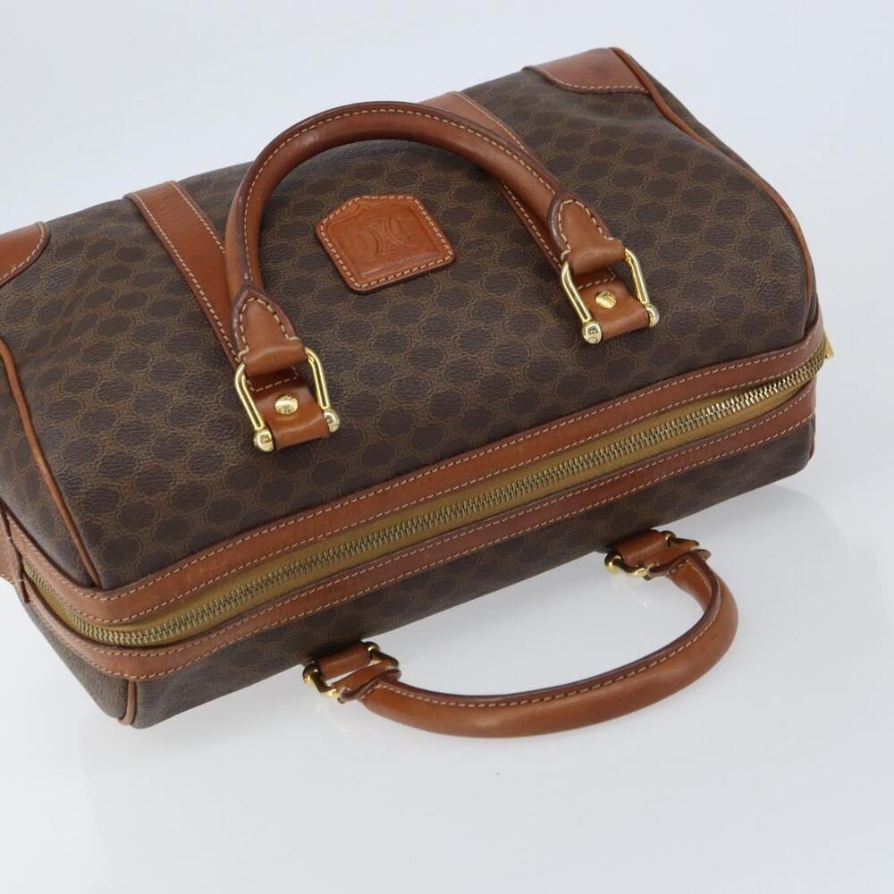 CELINE Macadam Canvas Hand Bag PVC Leather Brown Gold Auth ka572 - Picture 6 of 16